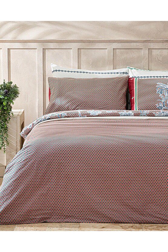 Toile De Jouy Pamuklu 2 li Yastık Kılıfı 50 x 70 Fuşya