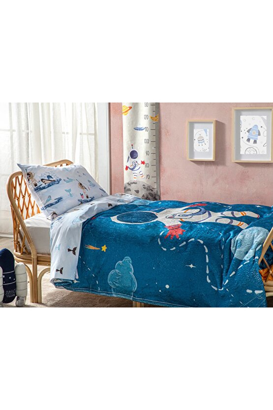 Galaxy Wellsoft Çocuk Battanıye 150x200 Cm Mavi