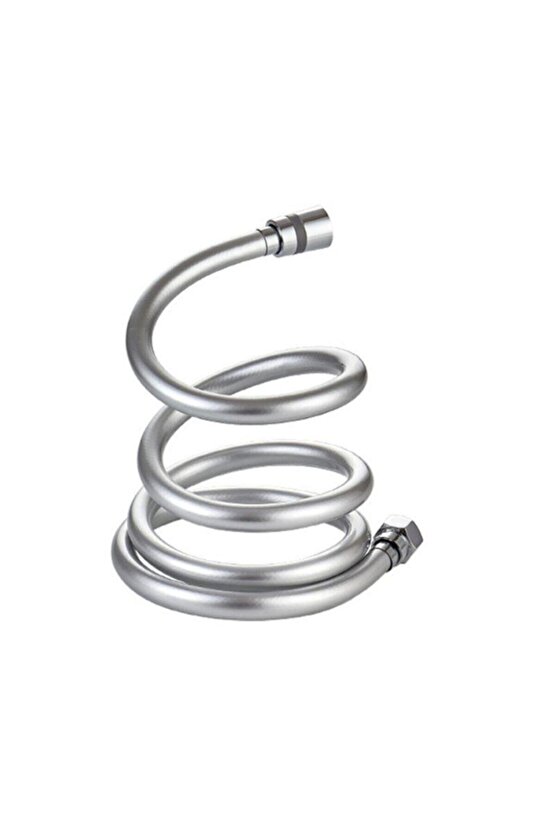 Gri Paslanmaz Kopmaz Patlamaz Kaliteli Pvc Duş Hortumu Tüm Duş Setleri Ile Uyumlu - 150cm