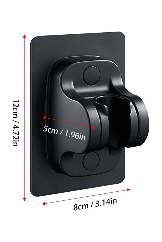 Duş Başlığı Tutucu Ayarlanabilir 120 Derece Oynar Güçlü Yapışkanlı Suya Dayanıklı El Duşu Tutucu