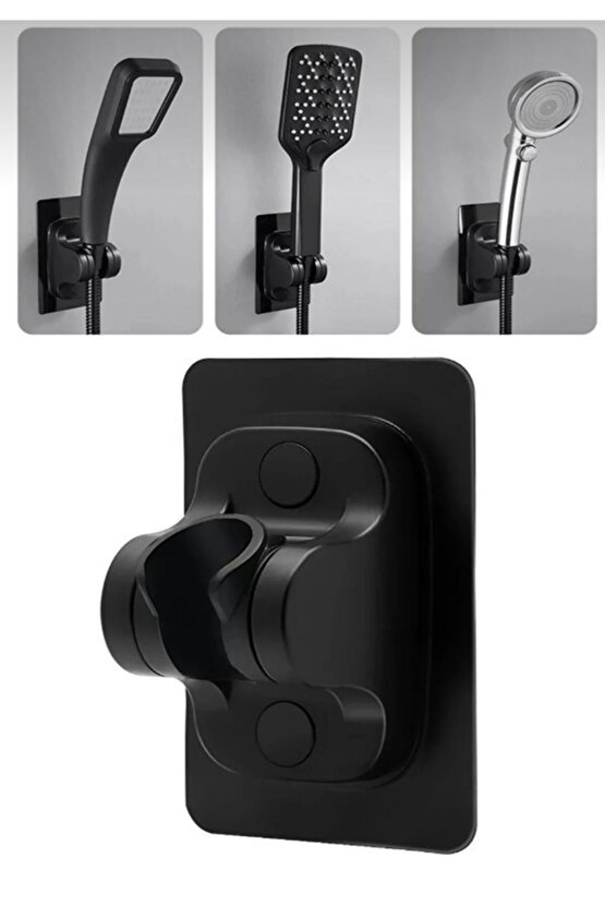 Duş Başlığı Tutucu Ayarlanabilir 120 Derece Oynar Güçlü Yapışkanlı Suya Dayanıklı El Duşu Tutucu