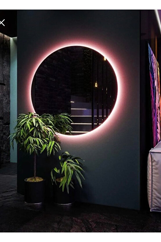 100 cm RGB Çok Renkli Ledli Yuvarlak Ayna