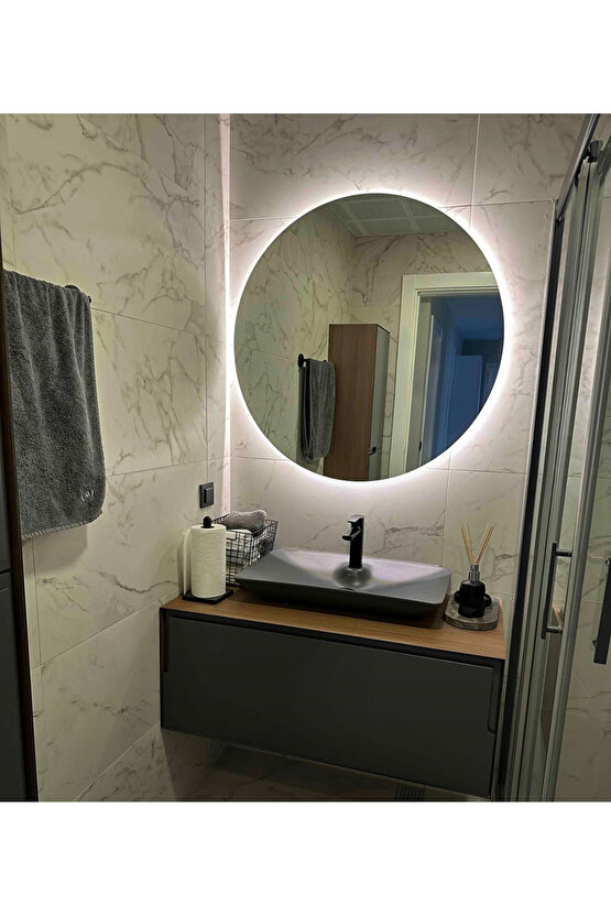100 cm Gün Işığı Ledli Yuvarlak Banyo Aynası