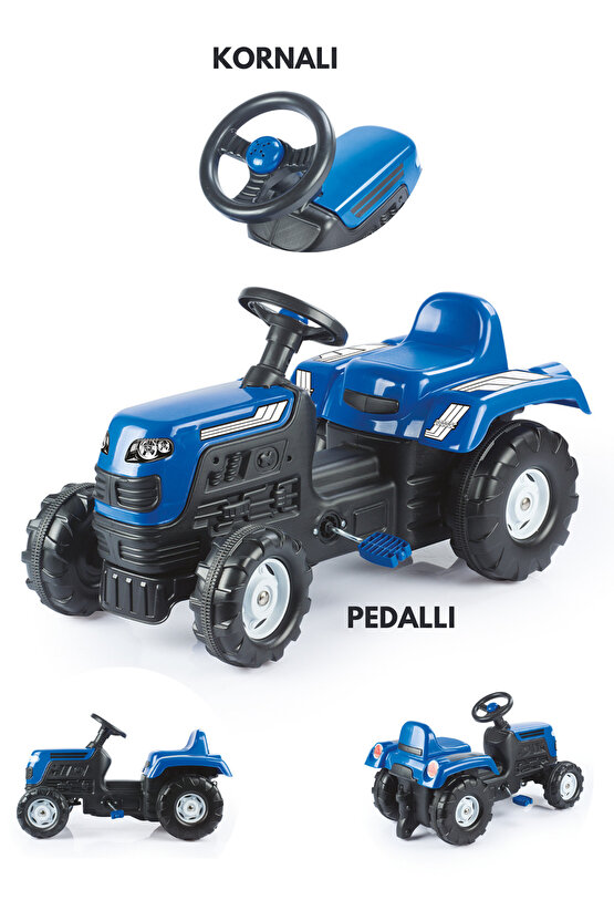 Oyuncak Ranchero Pedallı Kornalı Traktör İç ve Dış Mekana Uygun +3 Yaşa Uygun