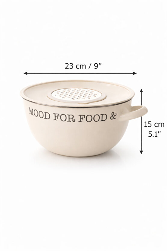 24 Cm Emaye Rendeli Karıştırma Kabı Saklama Kabı