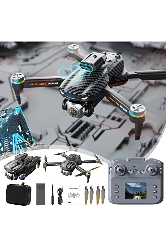 Esc Kamera Drone Fırçasız Motor Uzaktan Kumanda Ekran Soğuk Işıklar 2.4G Rc Quadcopter İrtifa Tutun
