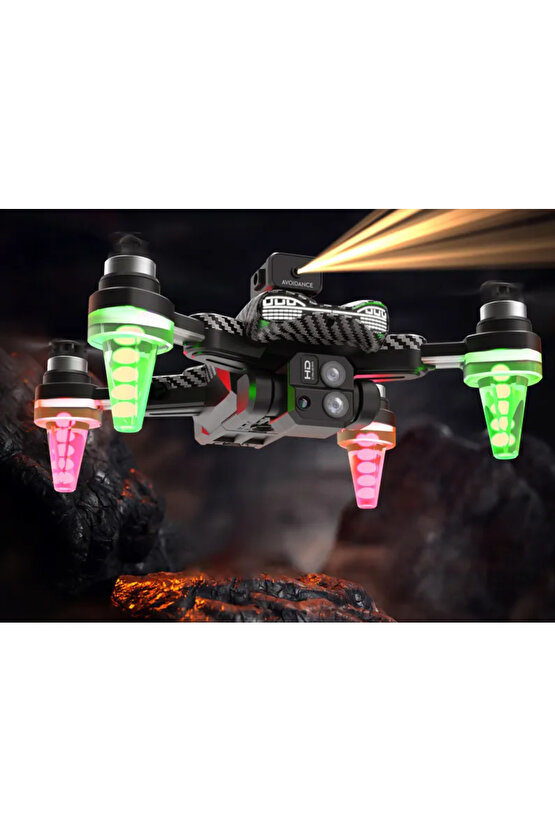 C195 Aerial Drone – Hafif Yapı, Engel Aşabilen, Akıllı ve Uzun Pil Ömürlü RGB Işıklı Drone Kumandalı