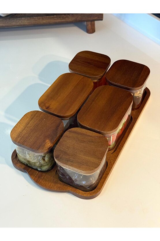 Akasya Kapaklı Cam Kahvaltılık Seti TKEBT TEK RENK