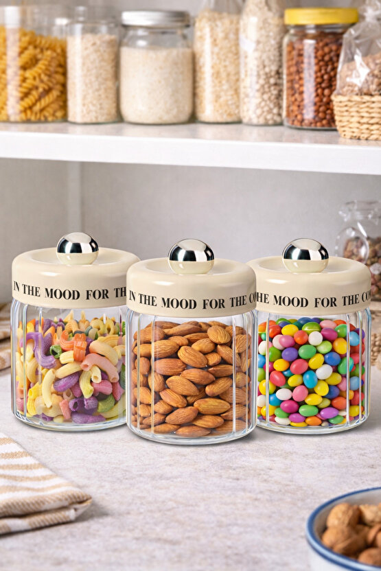 3’lü Cam Kavanoz Seti 320 ml – Hava Geçirmez Kapaklı, Çok Amaçlı Saklama Kabı