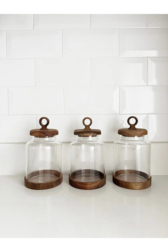 Ring 3lü Akasya Kapaklı Kavanoz Seti