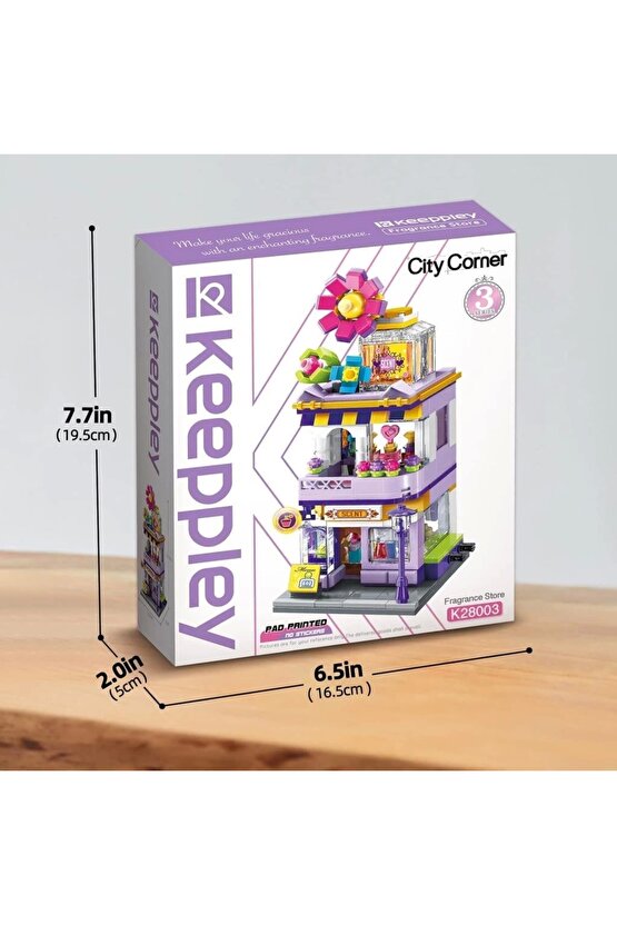 Mikro Blok Parfüm Dükkanı 306 Parça - Lego Setleri - Keeppley Mini Lego - Dükkan Lego - Keeppley Leg