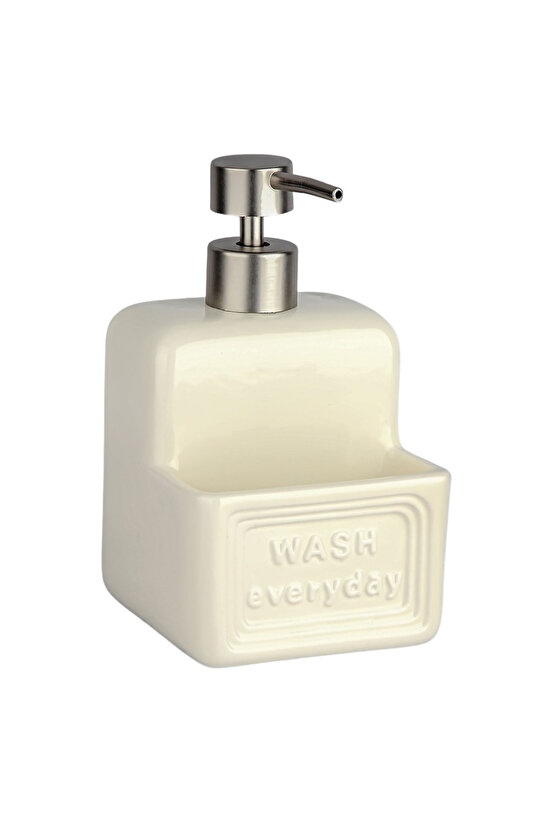 Seramik Sıvı Sabunluk – Paslanmaz Çelik Pompalı, Modern Tasarım, Şık Banyo ve Mutfak Aksesuarı