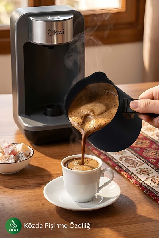 Kcm-7570 Siyah Otomatik Türk Kahve Makinesi Bol Köpüklü