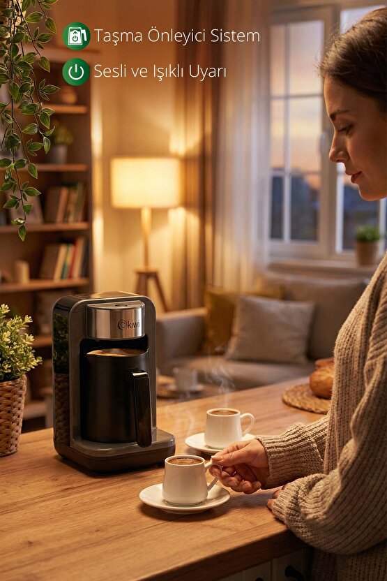 Kcm-7570 Siyah Otomatik Türk Kahve Makinesi Bol Köpüklü