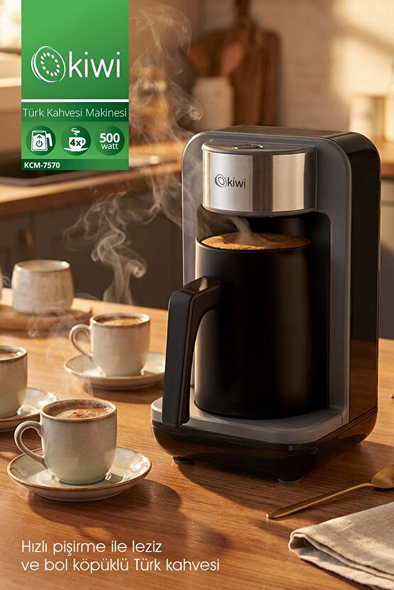 Kcm-7570 Siyah Otomatik Türk Kahve Makinesi Bol Köpüklü