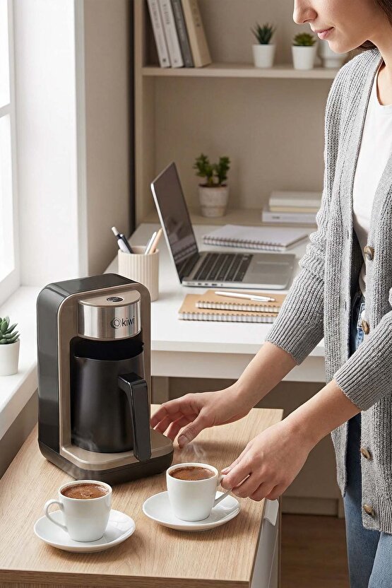 Kcm-7570 Siyah Otomatik Türk Kahve Makinesi Bol Köpüklü