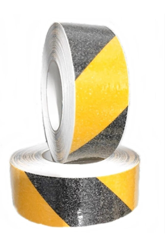 5 Adet Merdiven Ve Zemin Kaydırmaz Bant 50mm x 25mt Sarı Siyah