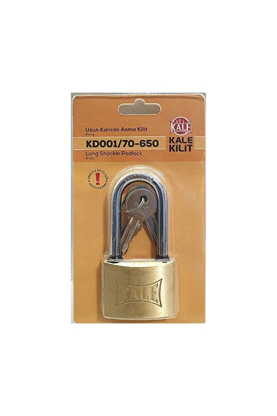 Asma Kilit Sarı 50 Mm Uzun Kanca