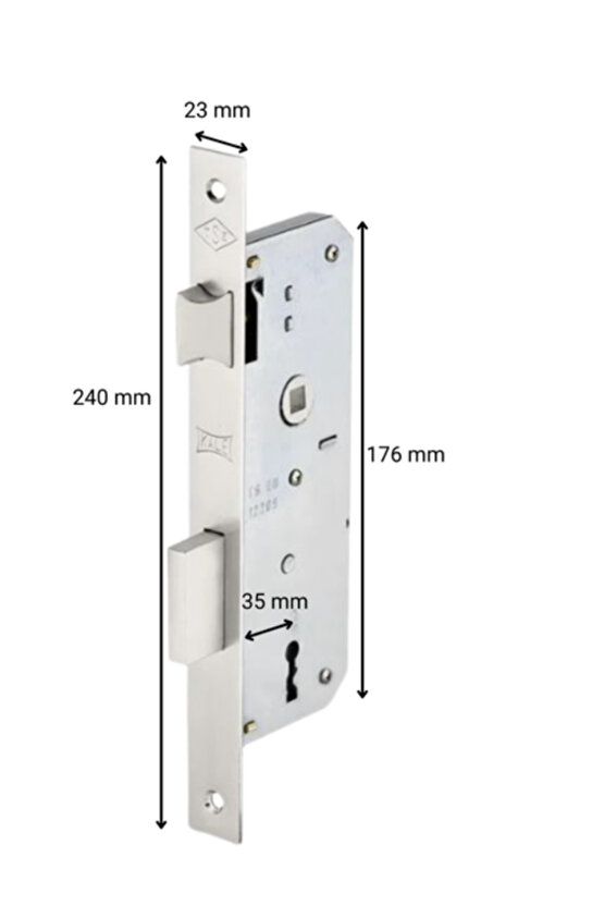 Extra İç Kapı Gömme Kilidi 35 Mm Kare Ayna 151R