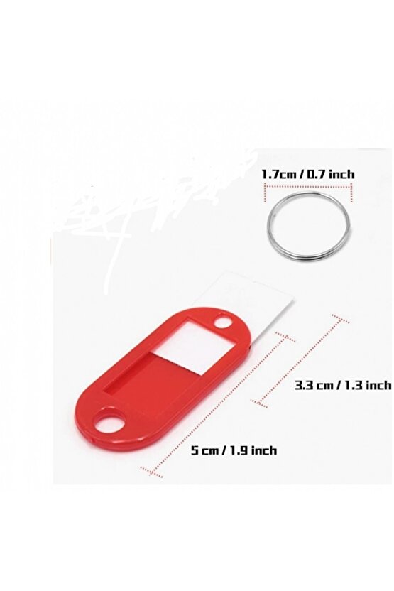 Plastik Anahtarlık 25li Paket Karışık Renk