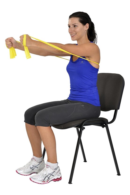 Maxi Pilates & Yoga Egzersiz Bandı , Theraband Sarı Renk(en Hafif) 1.5 Mt