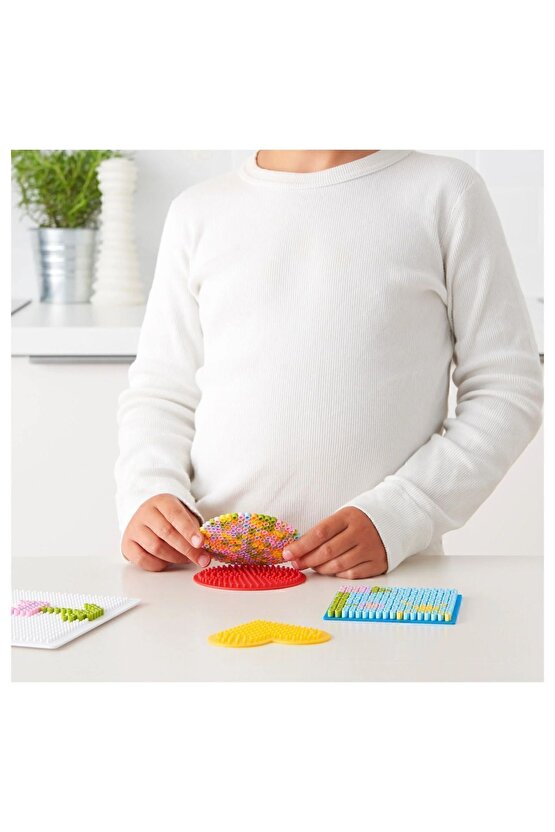 Boncuk ve Kalıpları Renkli (6 Yaş Üzeri Çocuklar İçin) 13000 Adet Boncuk 4 Adet Kalıp Set