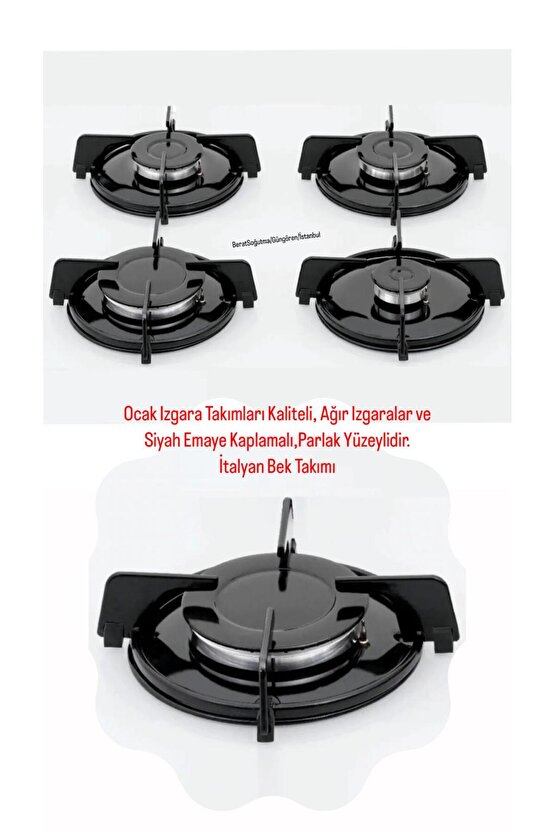 SİMTEL ELENBERG NEWTON Izgara Takım ankastre set Üstü Ocak Izgarası Ve Bek Takımı