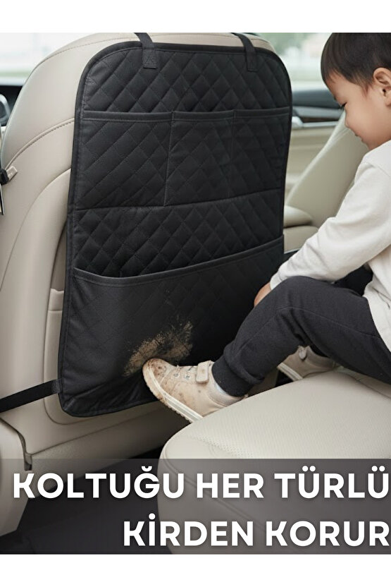 4 Cepli Araç Koltuk Arkası Organizeri Toz Suya dayanıklı Oto Koltuk Düzenleyici Araç Koltuk Koruyucu