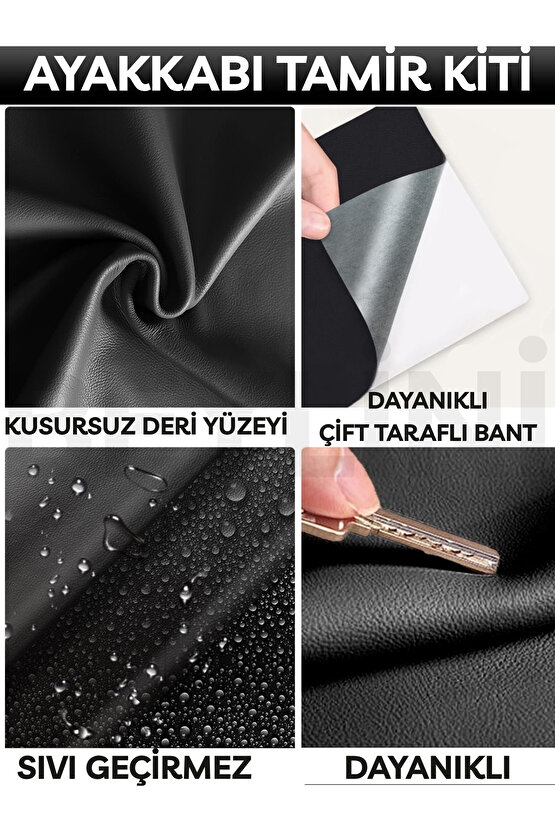 1 Adet Ayakkabı Tamir Deri Kendinden Yapışkanlı Onarım Bandı Kare Delik Onarım Yaması Spor Ayakkabı
