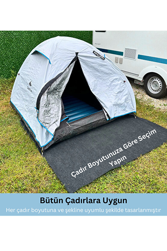 Kamp Matı Çadır Halısı Kaymaz Su Geçirmez Zemin Koruyucu Çadır İçi Dışı Kullanıma Uygun 147x183