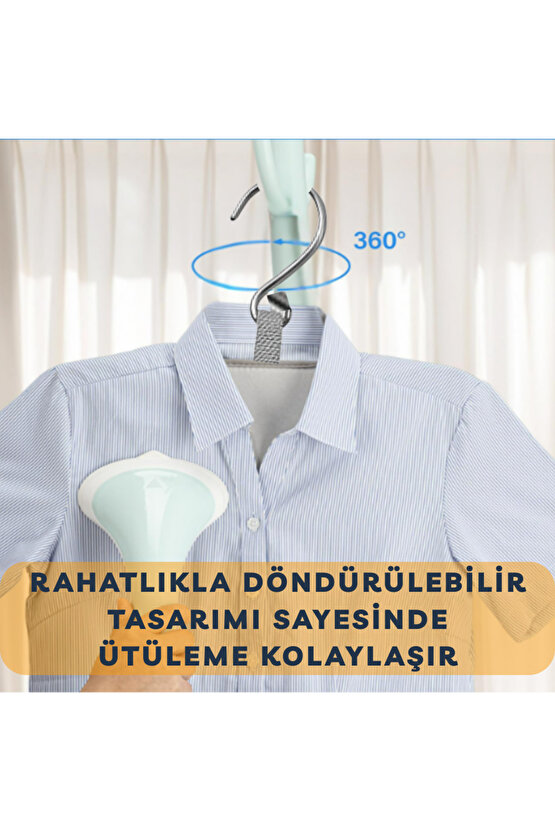 Buharlı Dikey Ütü Matı 5 Katman Asılabilir Yanmaz Çift Taraflı Keçeli Buharlı Ütü Bezi Gri 50x80 CM