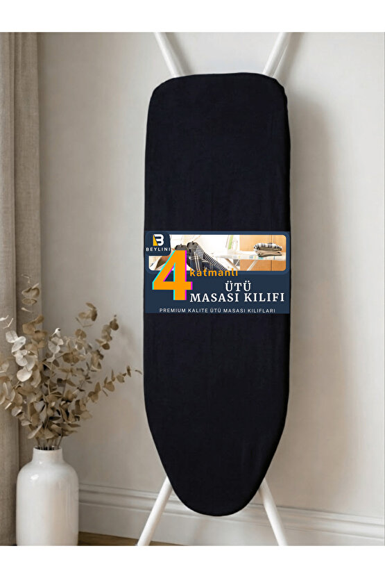 Ütü Masası Kılıfı Yanmaz Lastikli Süngerli Ütü Masası Örtüsü Ayarlanabilir Ütü Masası Bezi 55x135 CM