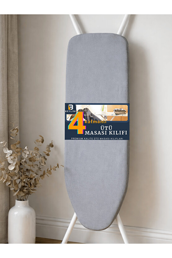 Ütü Masası Kılıfı Yanmaz Lastikli Süngerli Ütü Masası Örtüsü Ayarlanabilir Ütü Masası Bezi 50x150 CM