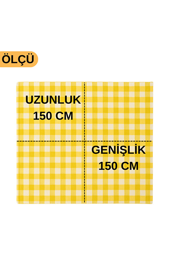 Piknik Örtüsü Masa Zemin Kahvaltı Sofrası Pratik Taşınabilir Katlanabilir Piknik Örtüsü 150x150 CM