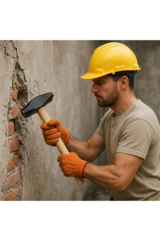 3kg Balyoz Başlığı Çelik Uçlu Sivri Yassı Çift Taraflı Profesyonel Yıkım İnşaat Şantiye Sanayi