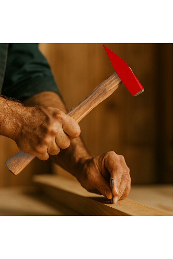 500gr Profesyonel Ahşap Saplı Çift Taraf Çekiç 11cm Çelik Baş Ergonomik Çakma İnce İşçilik Dayanıklı