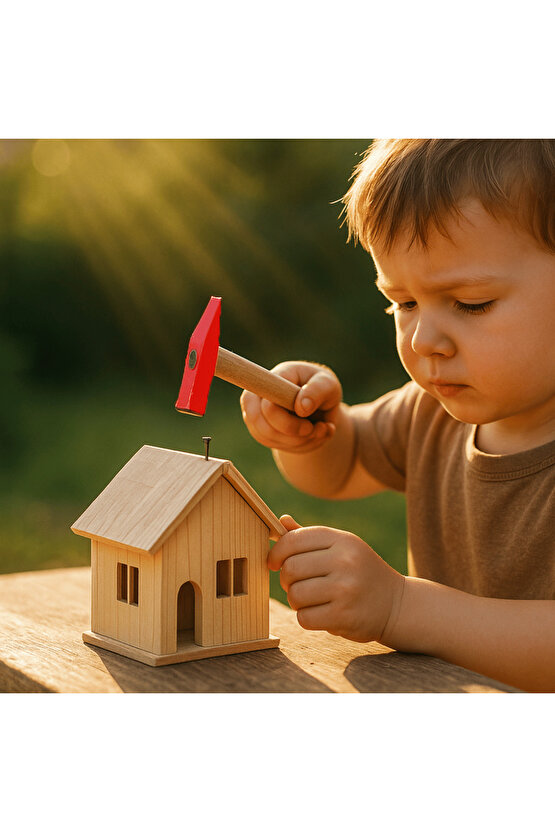 140gr Profesyonel Ahşap Saplı Çift Taraf Çekiç 8 cm Çelik Baş Ergonomik Çakma İnce İşçilik Dayanıklı