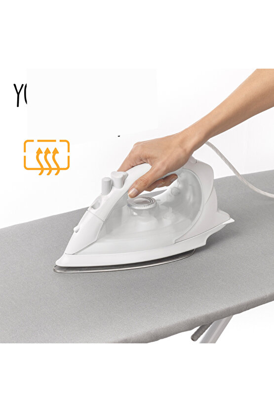 Ütü Masası Kılıfı Örtüsü Bezi, Keçeli,süngerli,lastikli Yanmaz Ayarlanabilir 55x135 Cm Gri