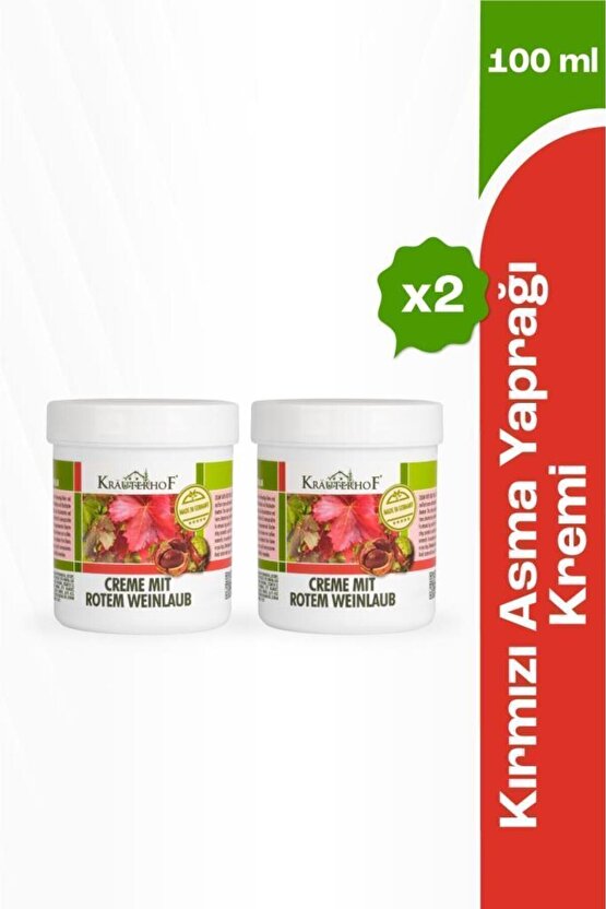 Kırmızı Asma Yaprağı Kremi 100 ml x2 Adet