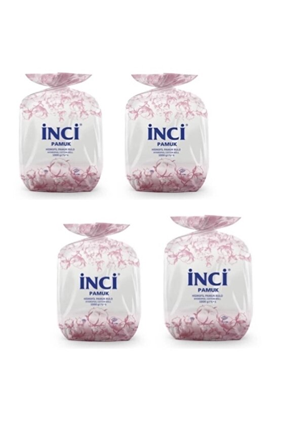 İNCİ HİDROFİL PAMUK 1 KG ( 4 ADET )
