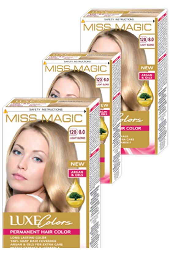 Saç Boyası 8,0 Set Boya 3lü Set