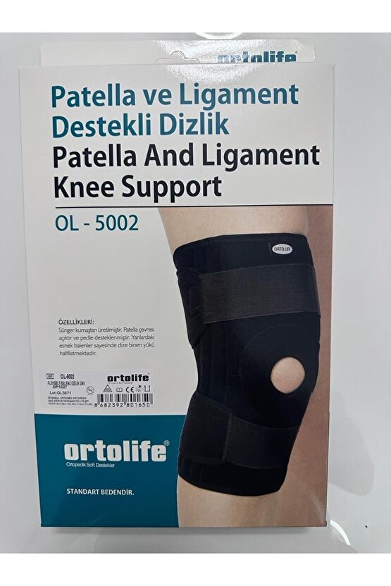 Patella Ve Ligament Destekli Dizlik ( Standart Ayarlanabilir Beden) Ol-5002