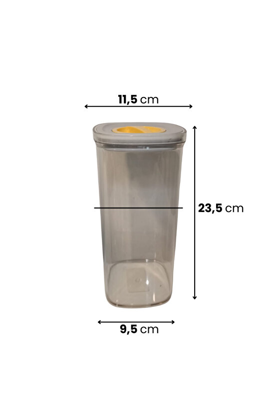 6lı Locko Kilitli Sızdırmaz Saklama Kabı Vakumlu Erzak Kabı 2L