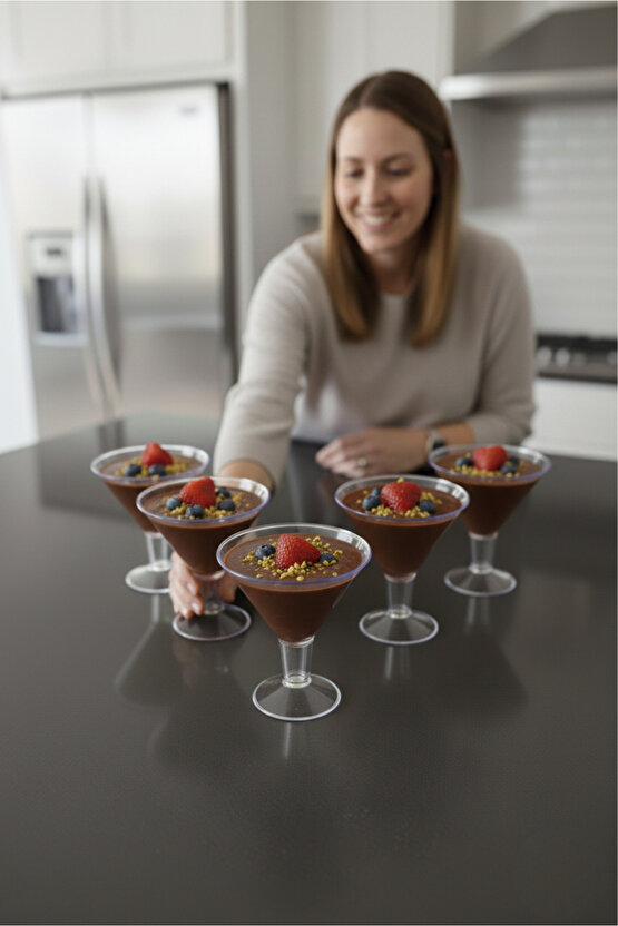 Plastik Tatlı Sunum Bardağı | 6lı Mika Tatlı Dondurma Puding Kasesi (CAM DEĞİLDİR)