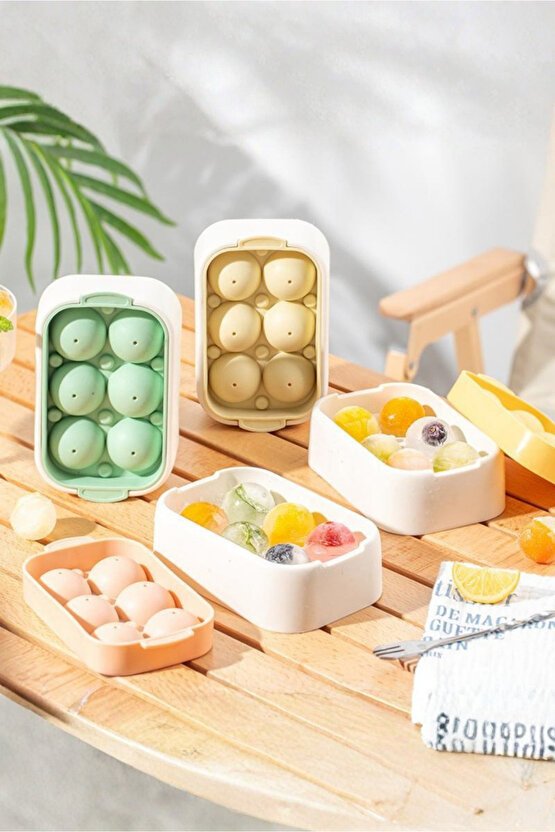 Lunara Silikon Küre Buz Kalıbı 14x8,5 cm - Sızdırmaz - Kolay Çıkarılabilir