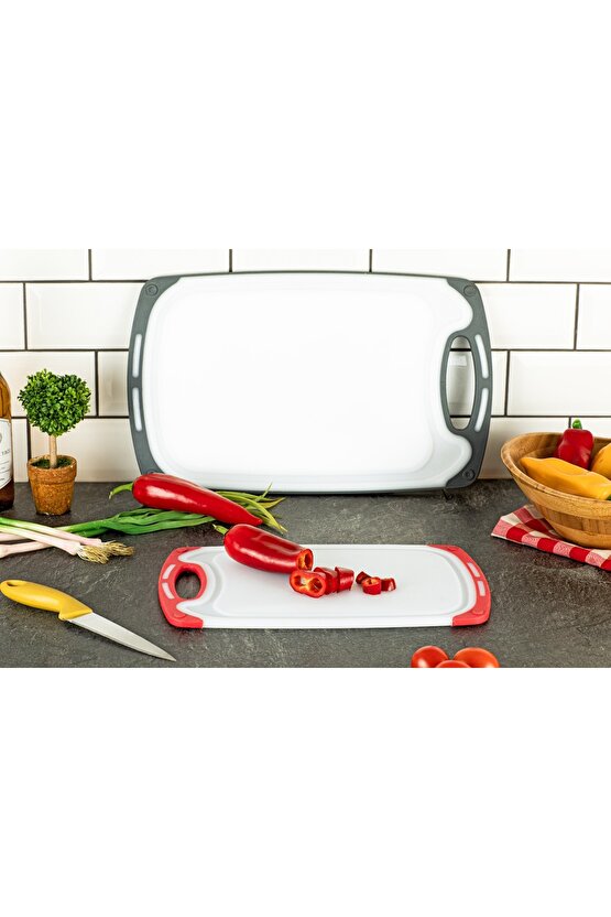 2 Boy Kaydırmaz Tabanlı Kesme Tahtası