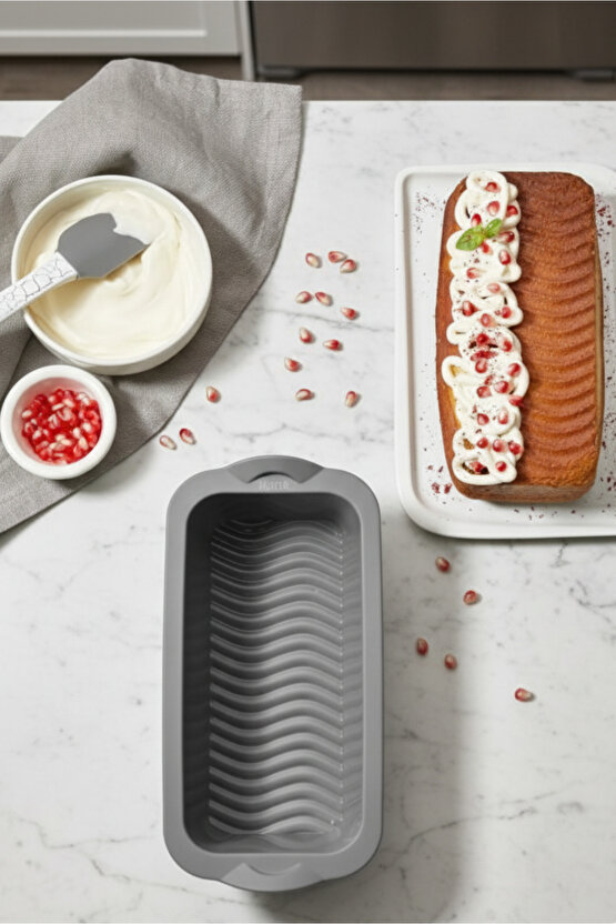 Silikon Fırın - Airfryer Baton Kek Kalıbı - Ekmek Kalıbı - Çok Amaçlı Pişirme Matı