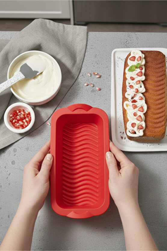 Silikon Fırın - Airfryer Baton Kek Kalıbı - Ekmek Kalıbı - Çok Amaçlı Pişirme Matı