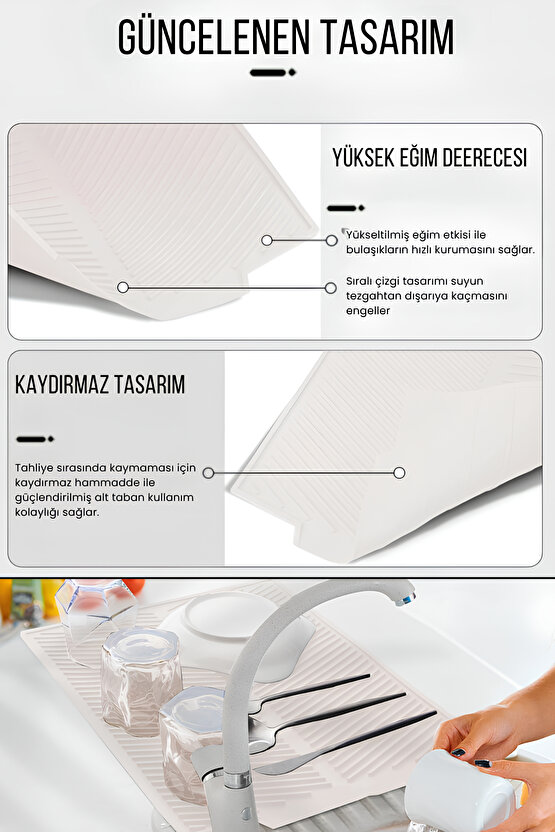 Silikon Bulaşık Kurutma Matı Maxi Boy 44x33cm