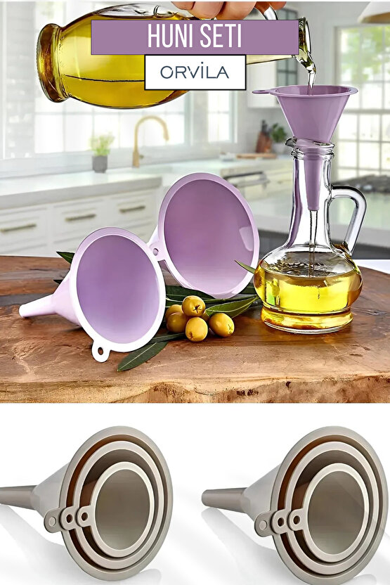 3 Boy Huni Set - Pratik Sıvı Aktarma Aparatı - Plastik